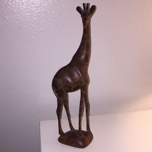 Wooden Giraffe Statue